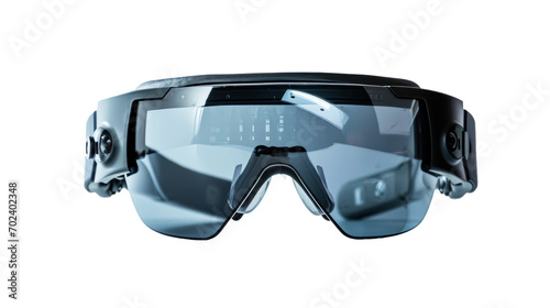 Isolated Augmented Reality Glasses On Transparent Background. PNG. New Technology And Vision of the Future