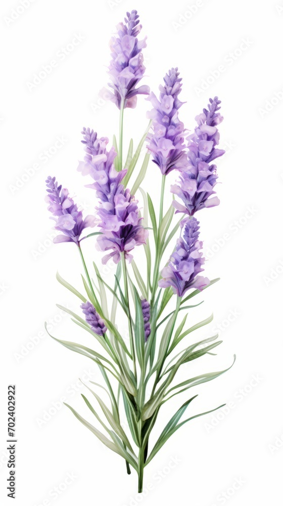 Blooming lavender bouquet isolated on white background Blooming lavender bouquet isolated on white background
