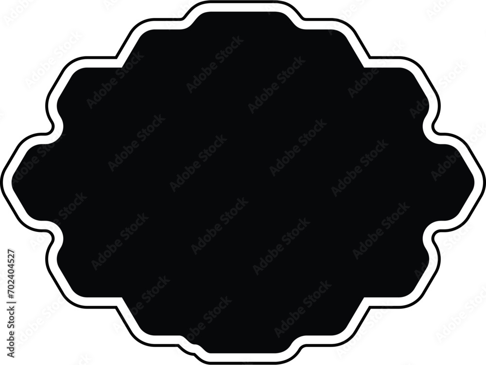 Islamic Frame Design Glyph with outline Black Filled silhouettes Design pictogram symbol visual illustration Islamic Frame Design Glyph with outline Black Filled silhouettes Design pictogram symbol visual illustration