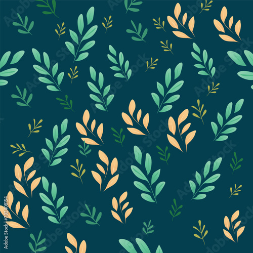 topical leaf seamless pattern background illustration