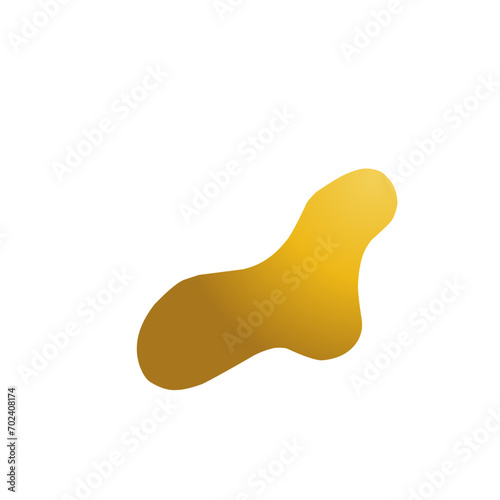 Gold Organic Gradient Blob shapes