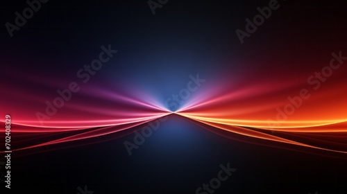 Mastery of light, left and right symmetry of two gradient colors, dark magenta and orange, glow-in-the-dark effects, deep purple and light orange photo
