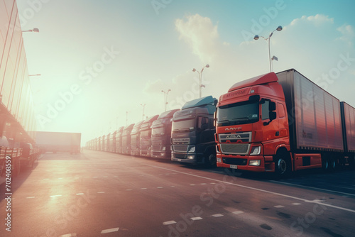 Semi Trailer Trucks in Logistics and Transportation Industry