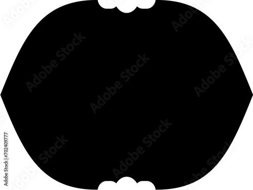 Islamic Frame Design Glyph  Horizental Black Filled silhouettes Design pictogram symbol visual illustration photo