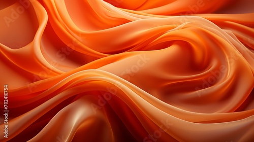 Vibrant neon orange fabrics in different orange tonalities with movement in the style of rim light