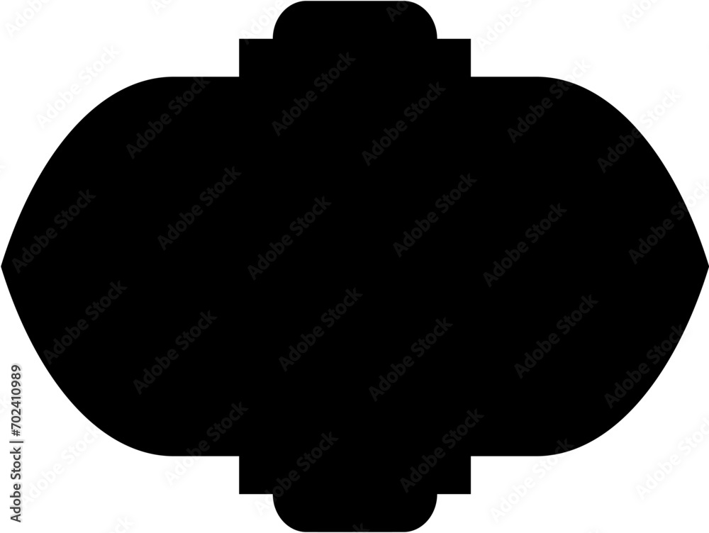 Fototapeta premium Islamic Frame Design Glyph Horizental Black Filled silhouettes Design pictogram symbol visual illustration