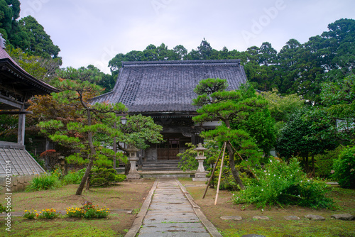 Ryuunin Temple in Matsumae Park Complex, a temple in the temple town behind Matsumae Castle, Matsumae, Hokkaido, Japan photo