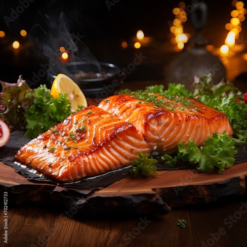 Salmon Sensation: A Gourmet Delight © luckynicky25