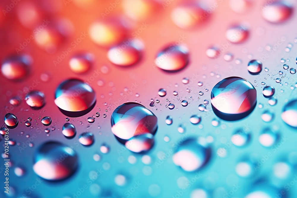 Water drops on colorful glass background Water drops on colorful glass background