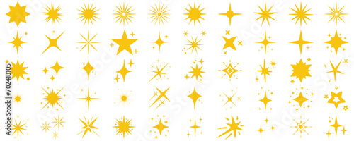 Star icons.Sparkle star icons. Shine icons. Twinkling stars. Sparkles, shining burst.Golden star. Christmas vector symbols isolated 