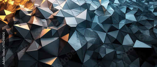 Abstract polygonal landscape wallpaper with sharp geometric shapes.