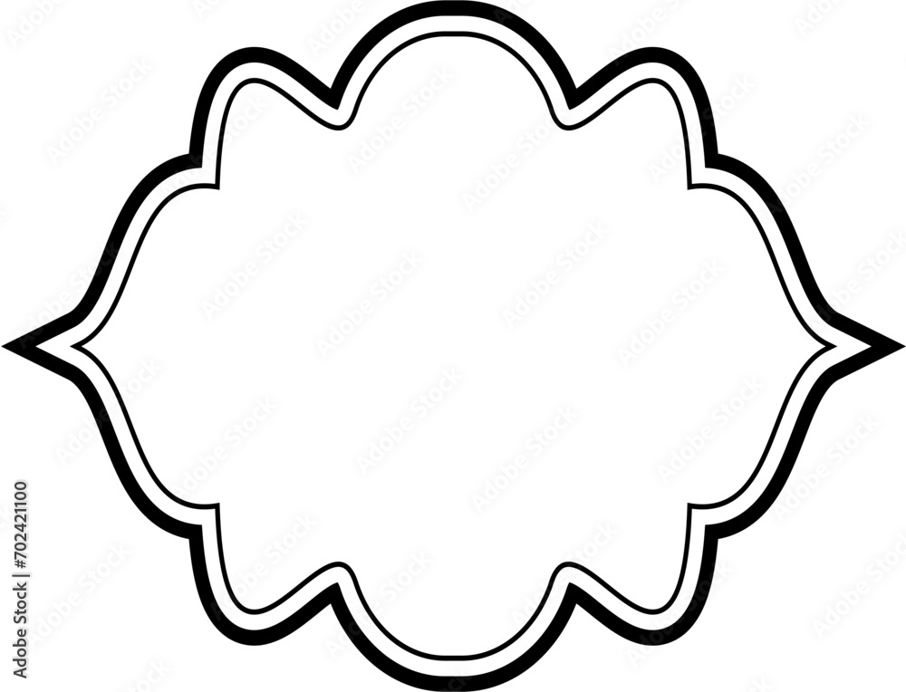 Islamic Frame Design double lines Black Stroke silhouettes Design pictogram symbol visual illustration Islamic Frame Design double lines Black Stroke silhouettes Design pictogram symbol visual illustration