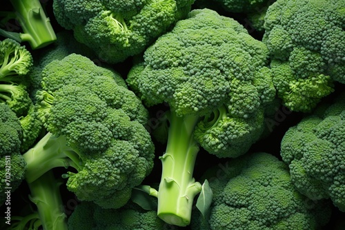 Background of green ripe broccoli