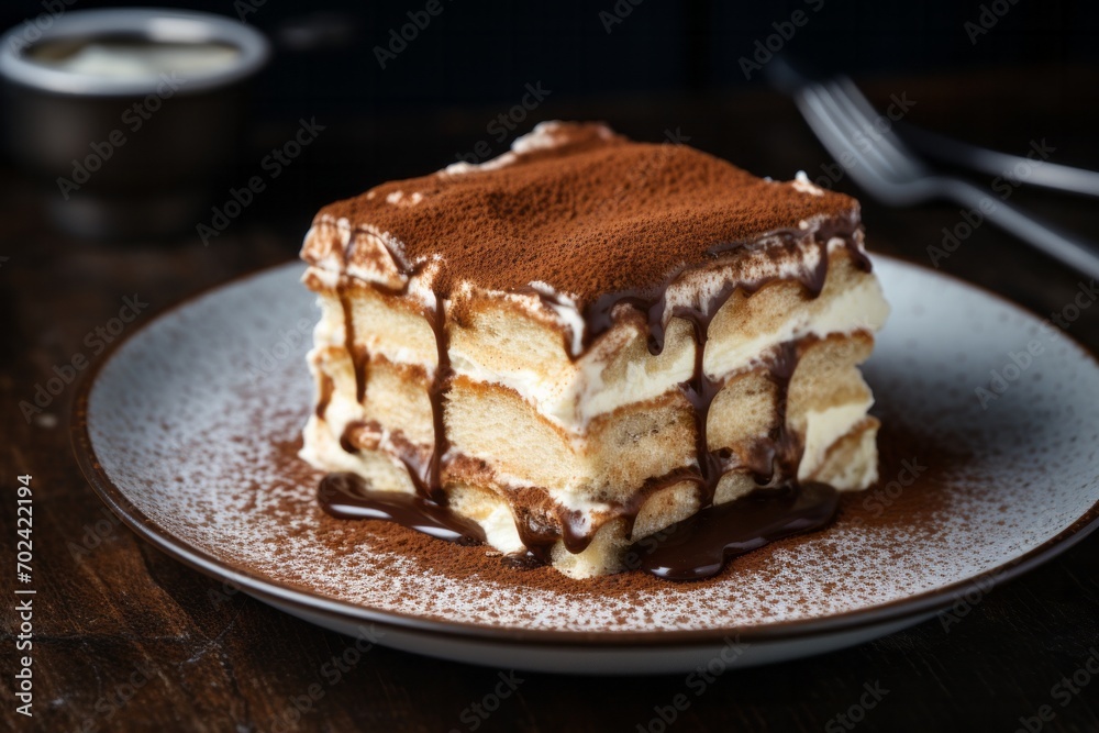 Tiramisu, most delicious dessert on the plate Tiramisu, most delicious dessert on the plate