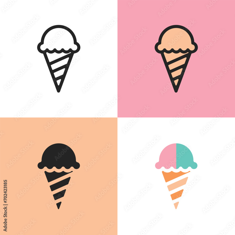 ice cream modern symbol icon full vector ice cream modern symbol icon full vector