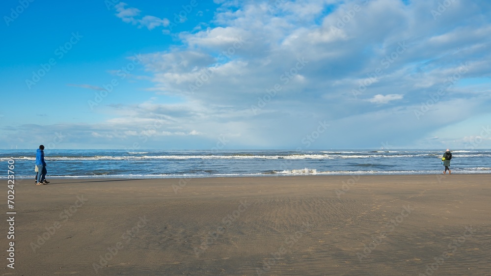 Ausblick über die Nordsee mit Sandstrand