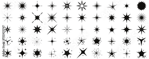  Twinkling stars.Shine icons.Sparkle star icons.Star icons.  Sparkles, shining burst. Christmas vector symbols isolated.  Design on white background.