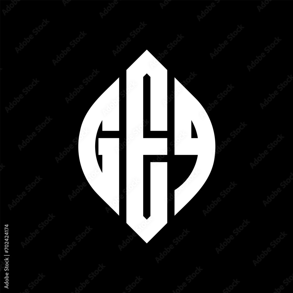 GEQ circle letter logo design with circle and ellipse shape. GEQ ellipse letters with typographic style. The three initials form a circle logo. GEQ Circle Emblem Abstract Monogram Letter Mark Vector. GEQ circle letter logo design with circle and ellipse shape. GEQ ellipse letters with typographic style. The three initials form a circle logo. GEQ Circle Emblem Abstract Monogram Letter Mark Vector.