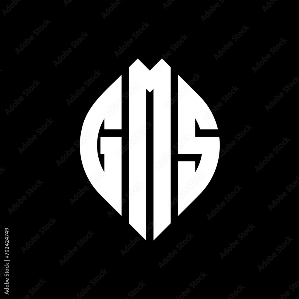 GMS circle letter logo design with circle and ellipse shape. GMS ellipse letters with typographic style. The three initials form a circle logo. GMS Circle Emblem Abstract Monogram Letter Mark Vector. GMS circle letter logo design with circle and ellipse shape. GMS ellipse letters with typographic style. The three initials form a circle logo. GMS Circle Emblem Abstract Monogram Letter Mark Vector.