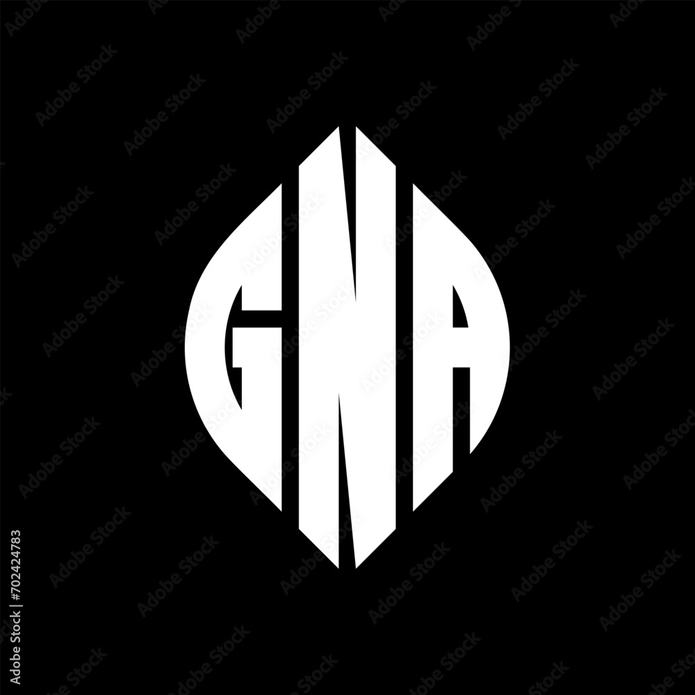 GNA circle letter logo design with circle and ellipse shape. GNA ellipse letters with typographic style. The three initials form a circle logo. GNA Circle Emblem Abstract Monogram Letter Mark Vector. GNA circle letter logo design with circle and ellipse shape. GNA ellipse letters with typographic style. The three initials form a circle logo. GNA Circle Emblem Abstract Monogram Letter Mark Vector.