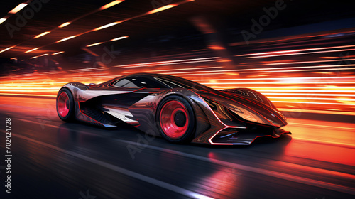 picture of expensive modern futuristic sports car © John
