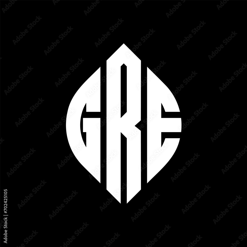 GRE circle letter logo design with circle and ellipse shape. GRE ellipse letters with typographic style. The three initials form a circle logo. GRE Circle Emblem Abstract Monogram Letter Mark Vector. GRE circle letter logo design with circle and ellipse shape. GRE ellipse letters with typographic style. The three initials form a circle logo. GRE Circle Emblem Abstract Monogram Letter Mark Vector.