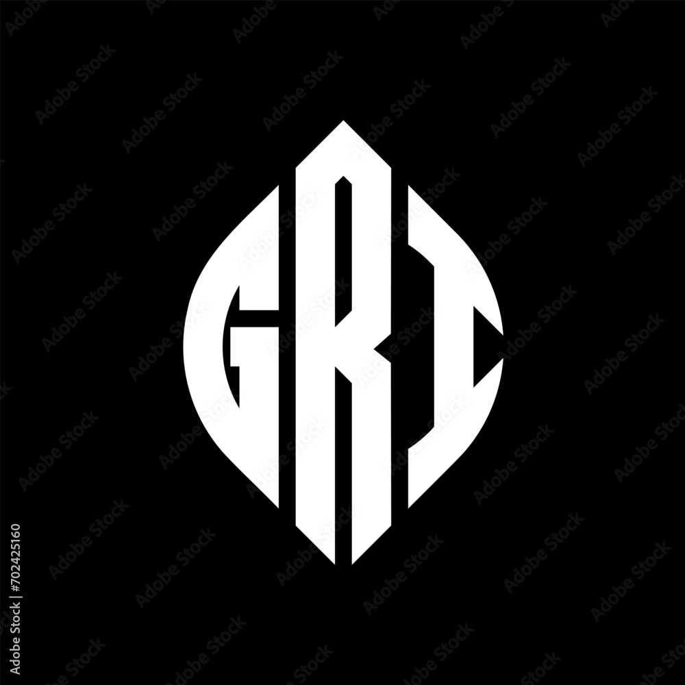 GRI circle letter logo design with circle and ellipse shape. GRI ellipse letters with typographic style. The three initials form a circle logo. GRI Circle Emblem Abstract Monogram Letter Mark Vector. GRI circle letter logo design with circle and ellipse shape. GRI ellipse letters with typographic style. The three initials form a circle logo. GRI Circle Emblem Abstract Monogram Letter Mark Vector.