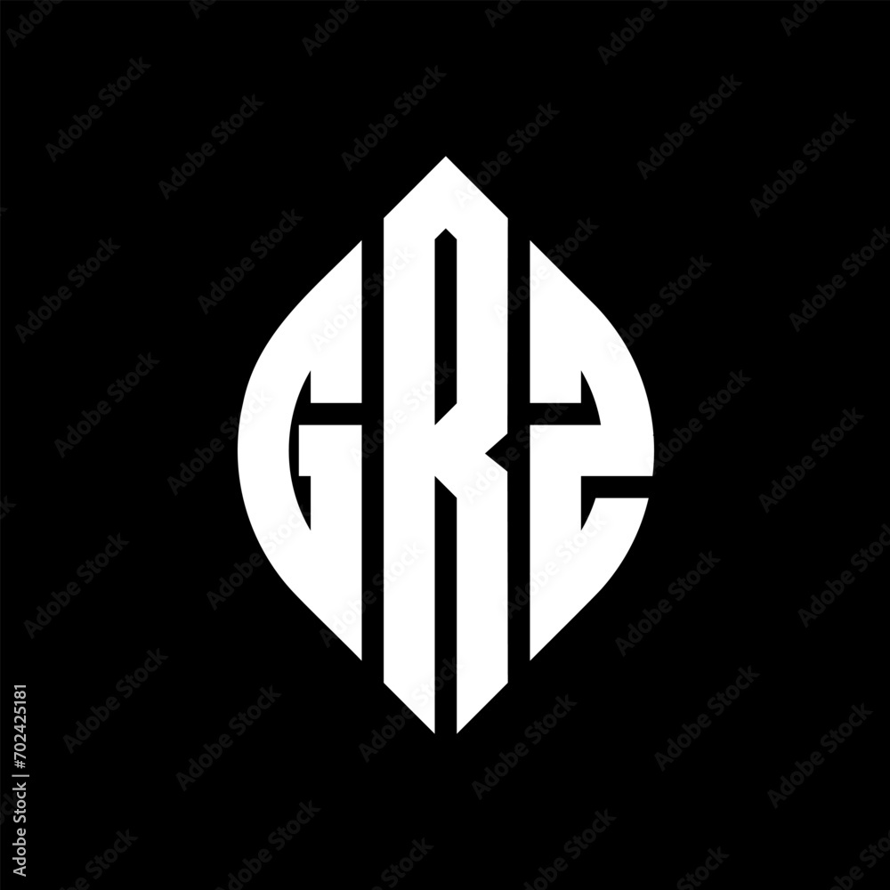 GRZ circle letter logo design with circle and ellipse shape. GRZ ellipse letters with typographic style. The three initials form a circle logo. GRZ Circle Emblem Abstract Monogram Letter Mark Vector. GRZ circle letter logo design with circle and ellipse shape. GRZ ellipse letters with typographic style. The three initials form a circle logo. GRZ Circle Emblem Abstract Monogram Letter Mark Vector.