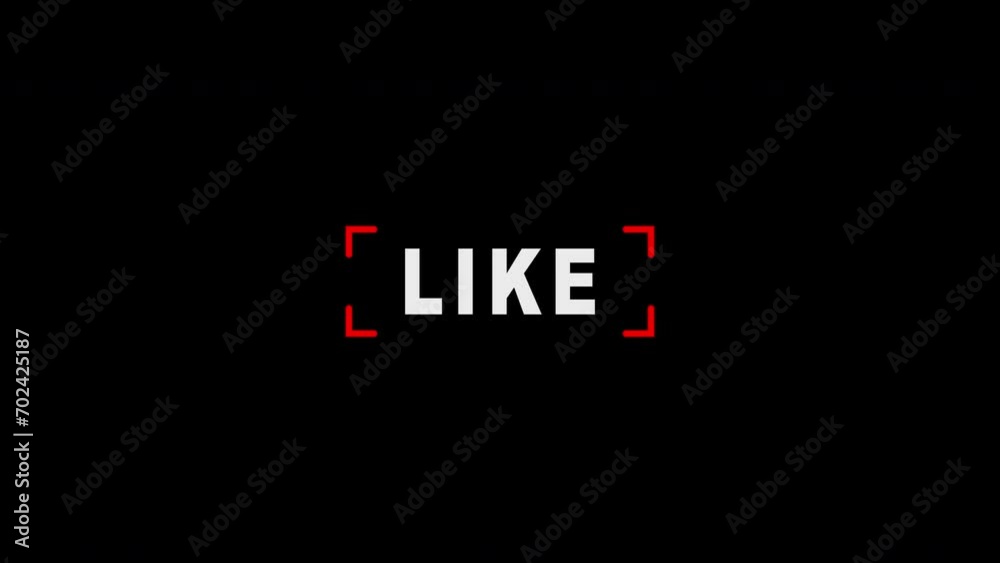 Text motion graphic subscribe, like, share, comment. animation text decode continuously in 4k resolution with alpha channel transparent background