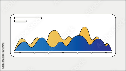 Abstract Art of Colorful Wavy Mountain Peaks