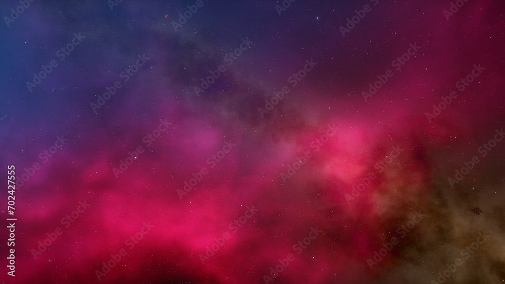 red-violet nebula in outer space, horsehead nebula, unusual colorful nebula in a distant galaxy, red nebula 3d render
 - obrazy, fototapety, plakaty 