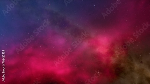 red-violet nebula in outer space, horsehead nebula, unusual colorful nebula in a distant galaxy, red nebula 3d render
 photo