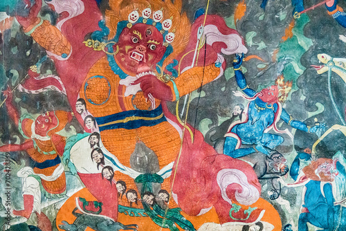 Hayagriva Dharmapala. Tiksi Monatery Frescoes