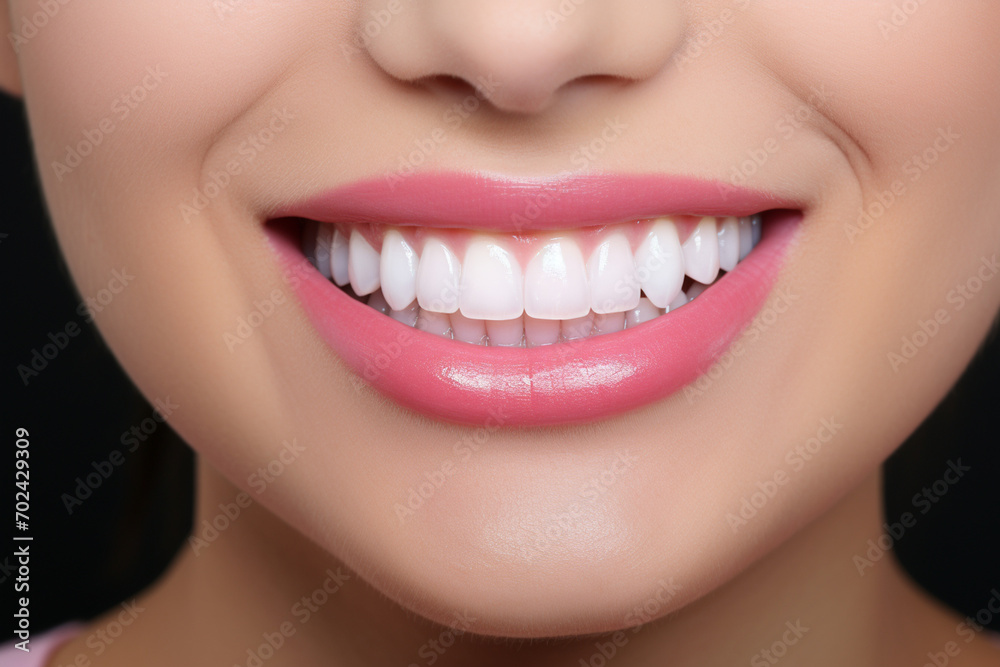 A young girl is engaged in home teeth whitening A young girl is engaged in home teeth whitening