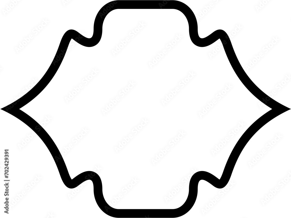 Islamic Frame Design Bold Line Black Stroke silhouettes Design pictogram symbol visual illustration