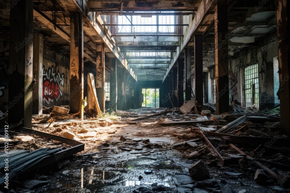 Documenting abandoned or hidden urban spaces, old factory industrial building inside interior. Documenting abandoned or hidden urban spaces, old factory industrial building inside interior.