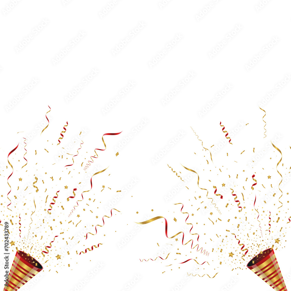 Obraz premium festive party with gold confetti background