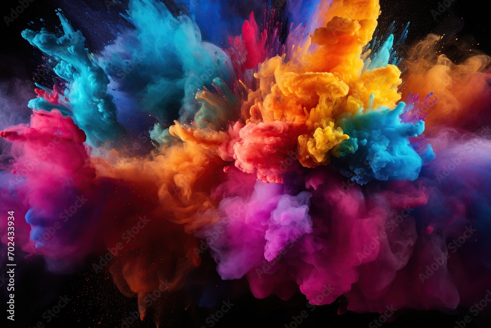Obraz premium Colorful powder explosion