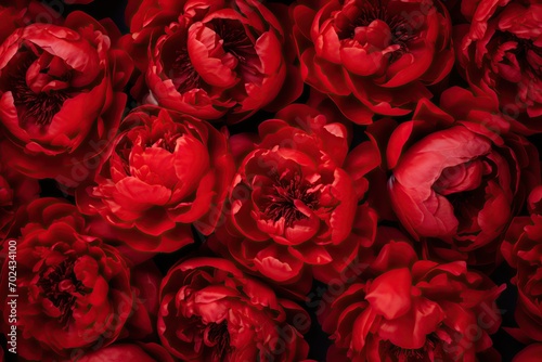 Background of red peony flowers