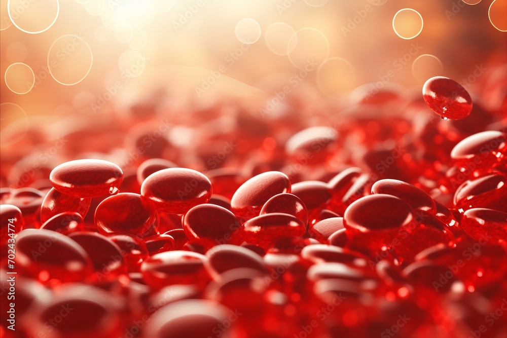 Close up of blood cells in the bloodstream as abstract detailed background with copy space Close up of blood cells in the bloodstream as abstract detailed background with copy space
