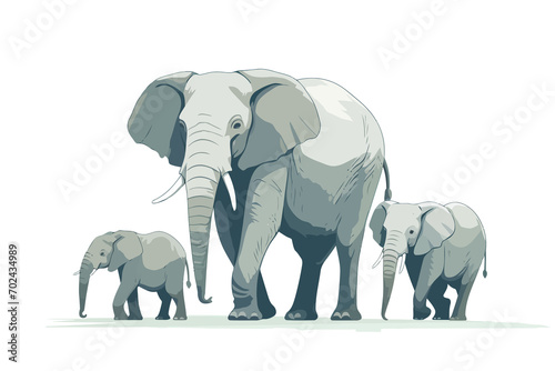 Elephants Temples vector flat minimalistic isolated vector style illustration