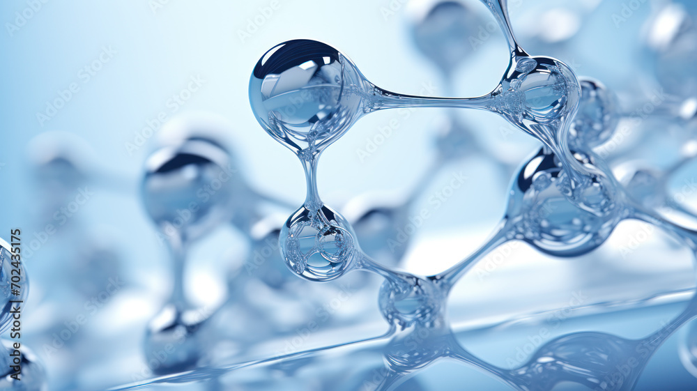 Dynamic Water Molecules, Sky-Blue & Silver Dynamic Water Molecules, Sky-Blue & Silver