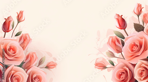 Floral frame with decorative flowers  decorative flower background pattern  floral border background