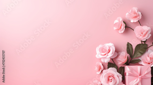 Wallpaper Mural Floral frame with decorative flowers, decorative flower background pattern, floral border background Torontodigital.ca