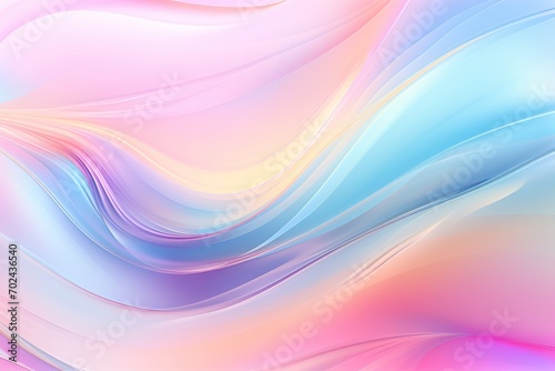 Abstract iridescent holographic background of pastel colors