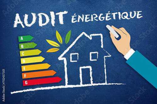 Schilderij op canvas Audit énergétique, rénovation de l'habitat pour la transition énergétique