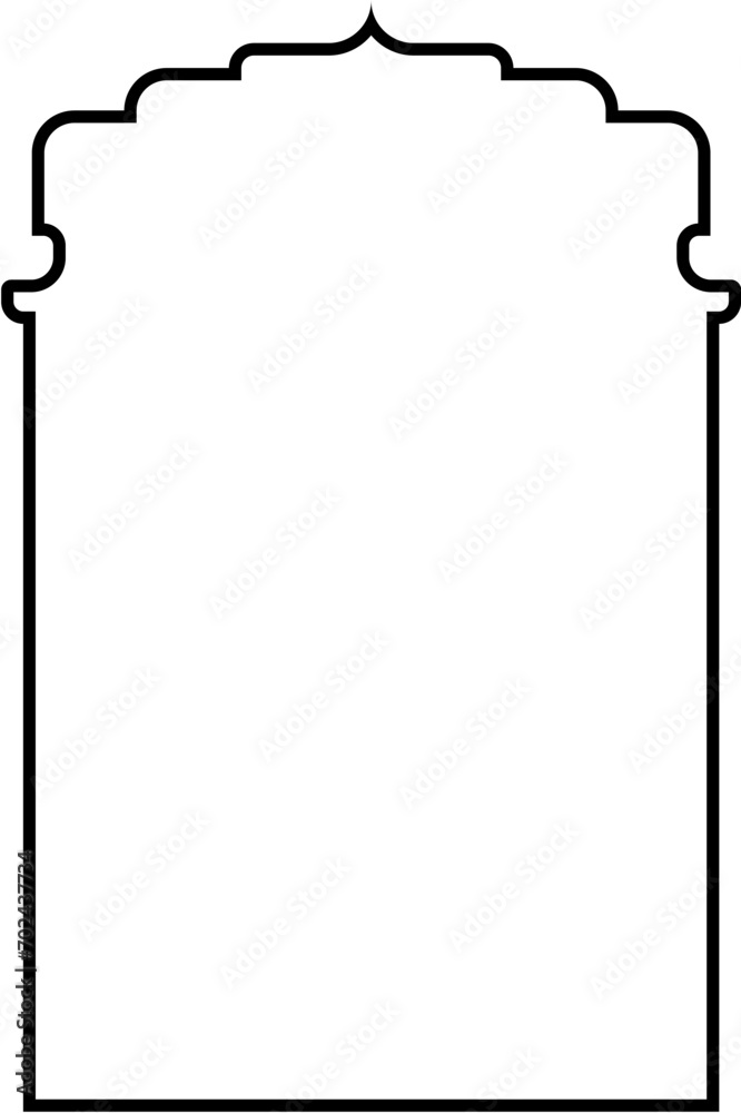 Islamic Arch Design Thin Line Black stroke silhouettes Design pictogram symbol visual illustration
