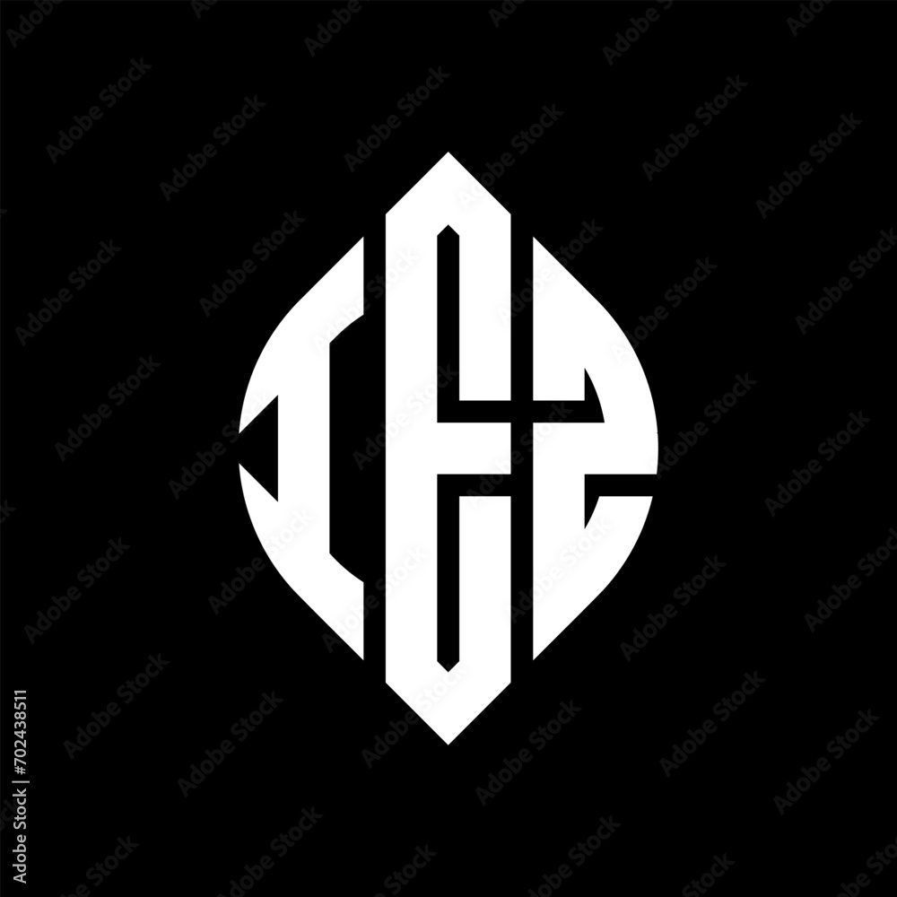 IEZ circle letter logo design with circle and ellipse shape. IEZ ellipse letters with typographic style. The three initials form a circle logo. IEZ circle emblem abstract monogram letter mark vector. IEZ circle letter logo design with circle and ellipse shape. IEZ ellipse letters with typographic style. The three initials form a circle logo. IEZ circle emblem abstract monogram letter mark vector.