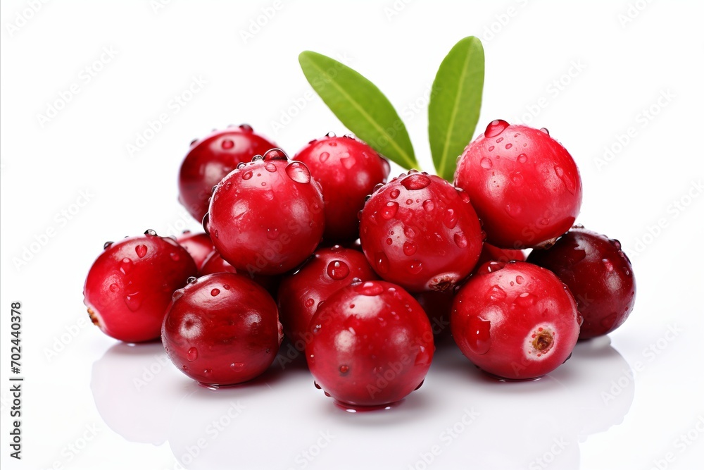 Fresh and juicy ripe cranberry fruit isolated on white background high quality stock photo Fresh and juicy ripe cranberry fruit isolated on white background high quality stock photo