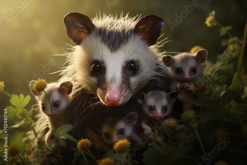 Opossum and Babies